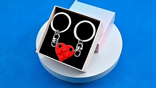 溺愛ルート:アクキーコンプリートセット LGOUYGG Matching Brick Keychain for Couples, Cute Heart Shape